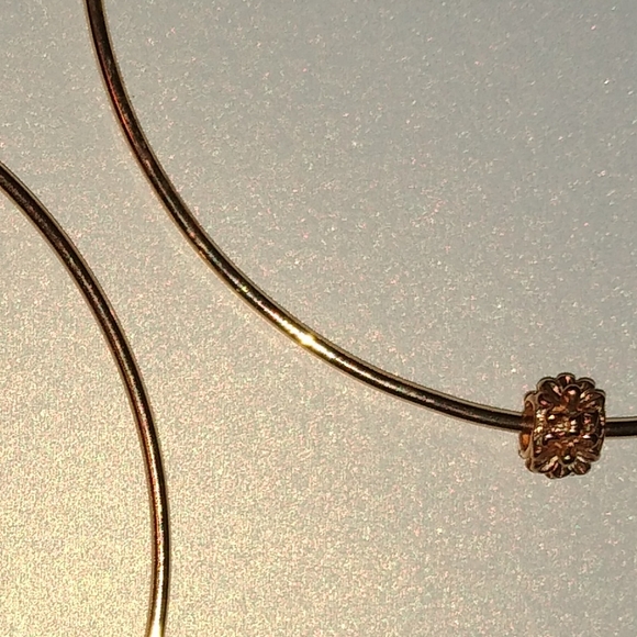 Oversized Floral Bead Hoops Huge Gold Hoop Handmade Earrings XL Minimalist KATTA - Picture 5 of 8